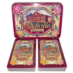 Nashville | Music City USA | Playing Card Tin Set | Two Decks | NEW